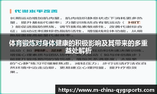 体育锻炼对身体健康的积极影响及其带来的多重益处解析